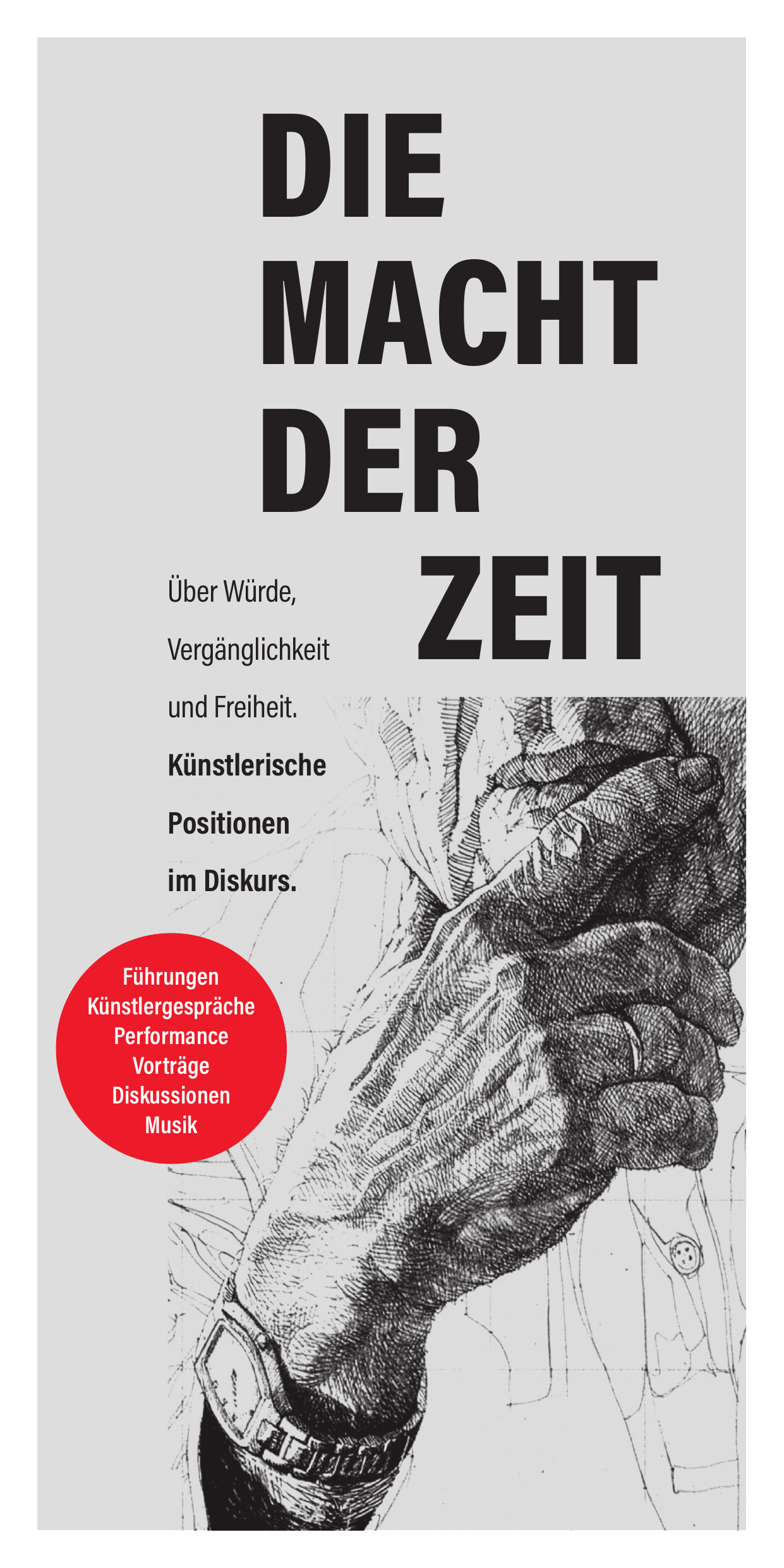 Flyer Die Macht der Zeit - Vorderseite
